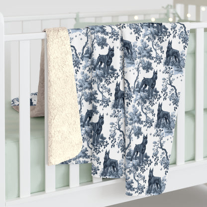Giant Schnauzer Blanket - Toile Pattern
