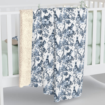 Standard Schnauzer Blanket - Toile Pattern