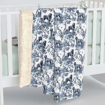 Irish Wolfhound Blanket - Toile Pattern