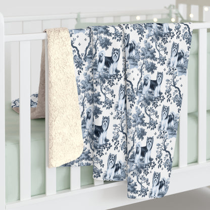 Biewer Terrier Blanket - Toile Pattern