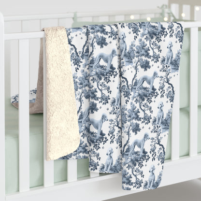 Bedlington Terrier Blanket - Toile Pattern