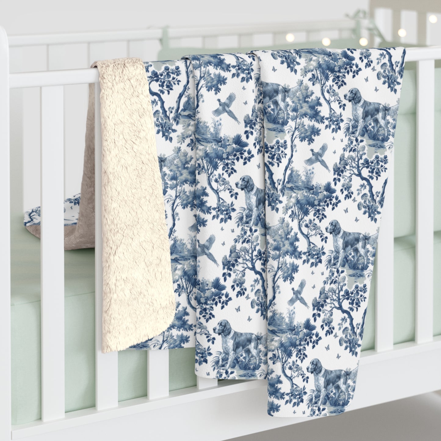 Welsh Springer Spaniel Blanket - Toile Pattern