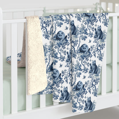 British Shorthair Cat · Garden Toile Blanket
