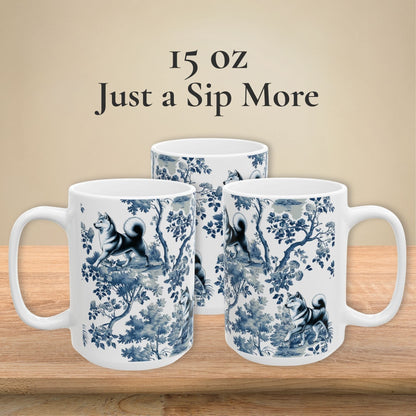 Shiba Inu Mug - Toile Pattern