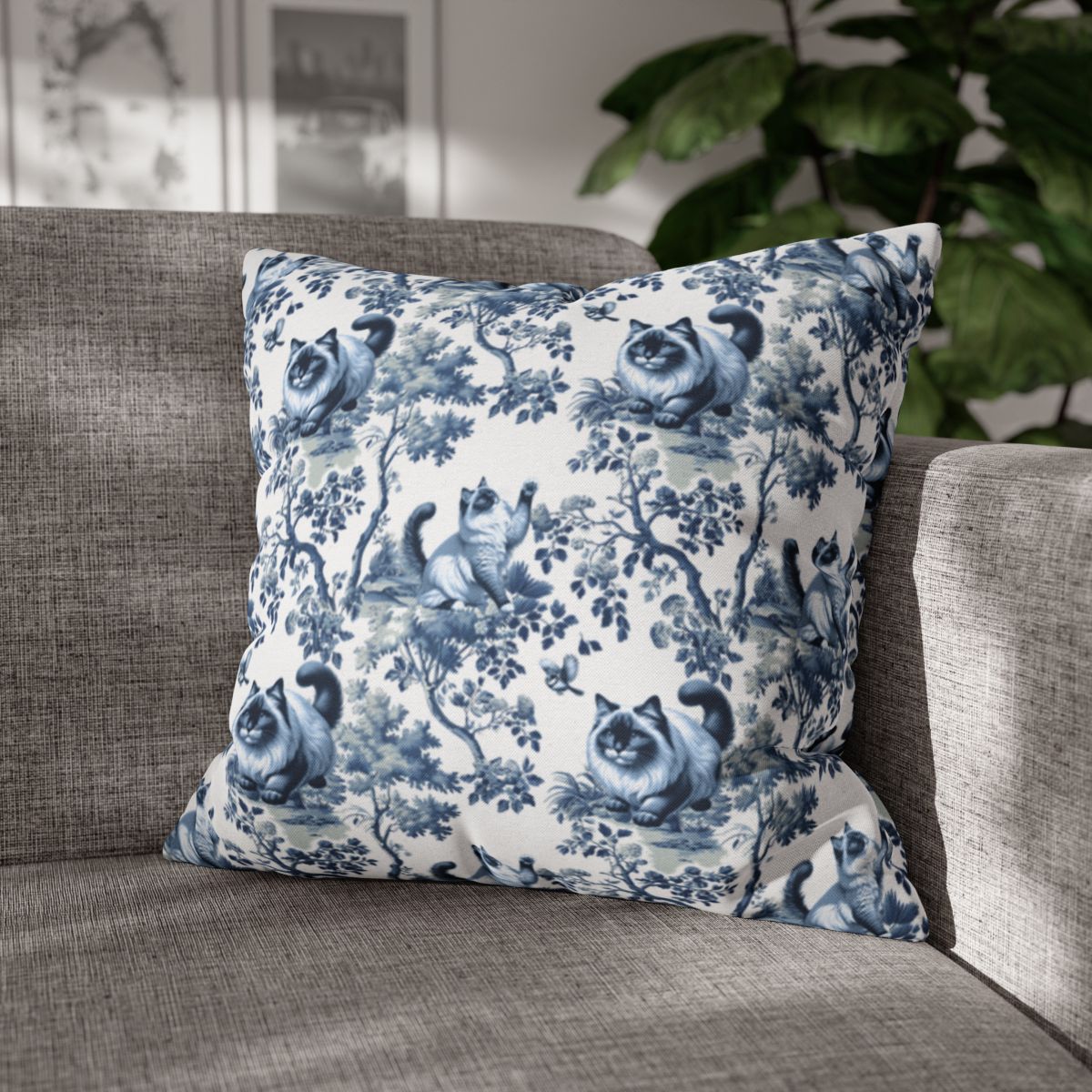 Ragdoll Cat Pillow Cover - Toile