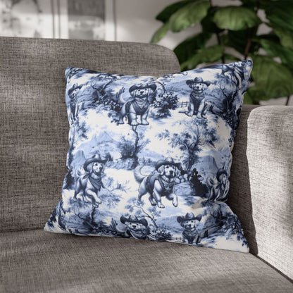Golden Retriever Pillow Cover - Western Toile