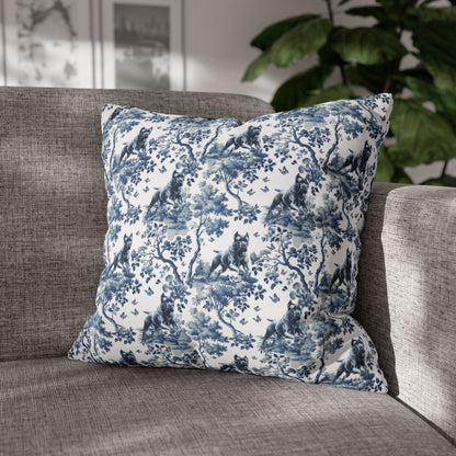 Cane Corso Pillow Cover - Blue Toile Pattern