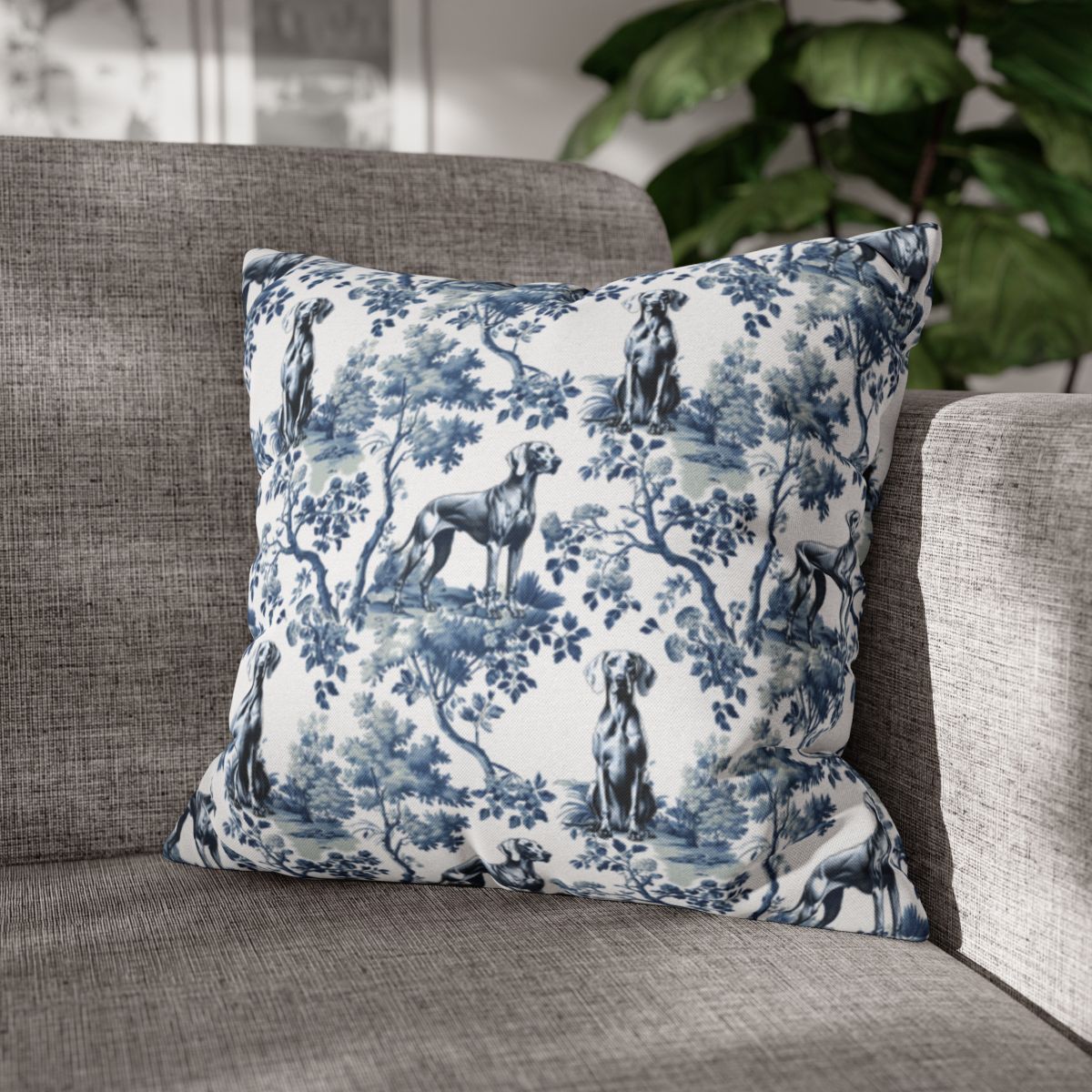 Weimaraner Pillow Cover - Toile