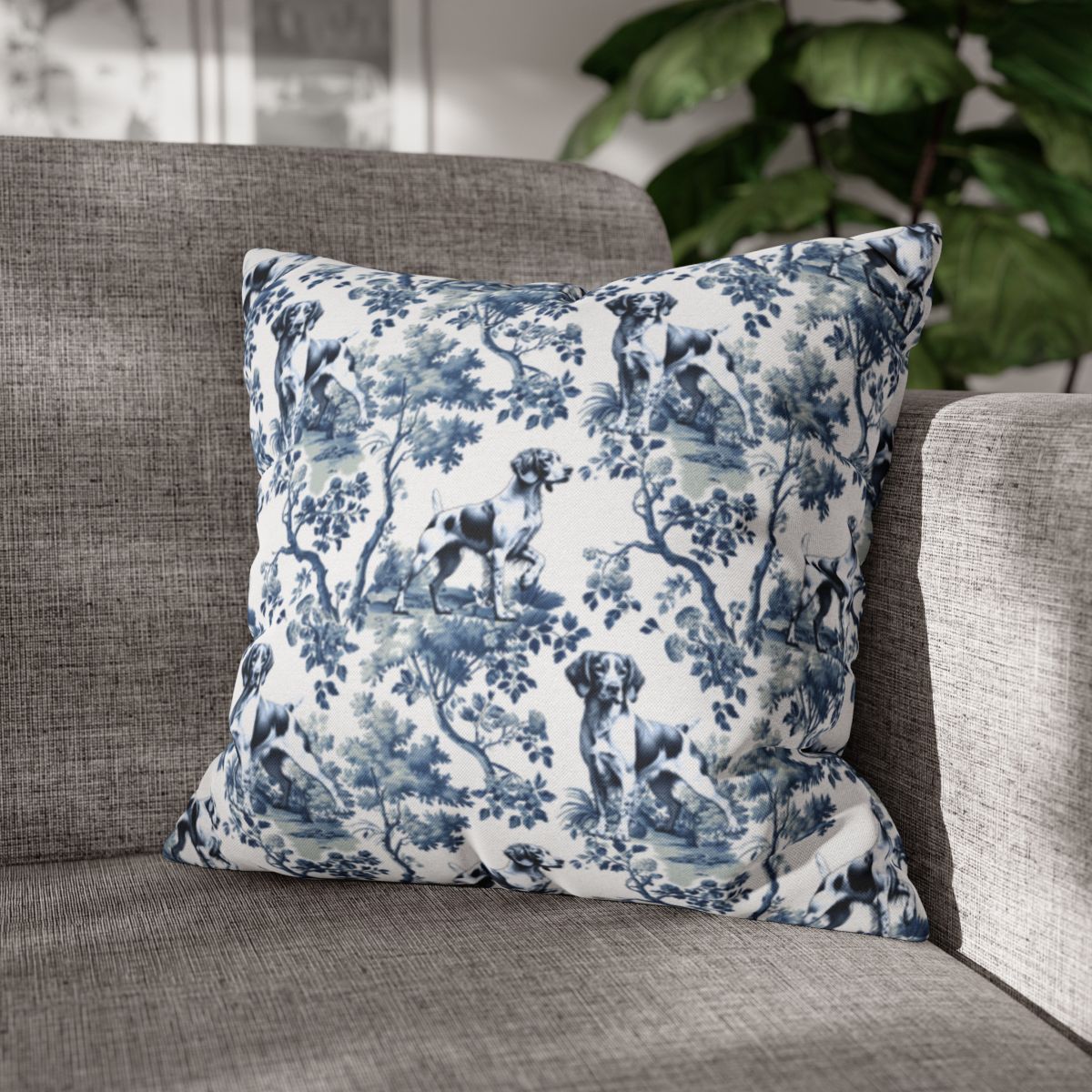 Brittany Spaniel Pillow Cover - Toile