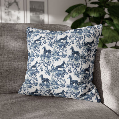 Manchester Terrier Pillow Cover - Toile Pattern