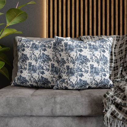 Norfolk Terrier Pillow Cover - Blue Toile Pattern