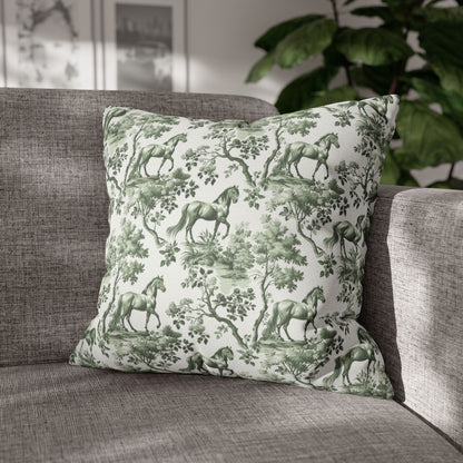 Horse · Garden Toile Pillow Cover
