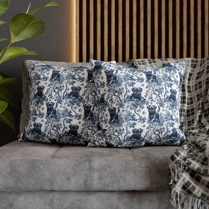 Brussels Griffon Pillow Cover - Blue Toile Pattern