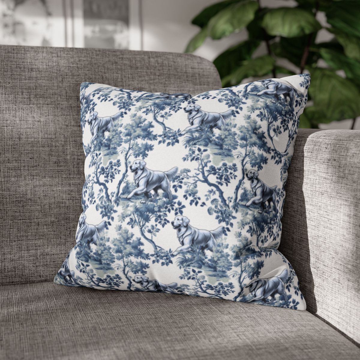 Golden Retriever Pillow Cover - Toile