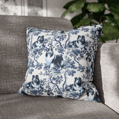 Rough Collie Pillow Cover - Toile