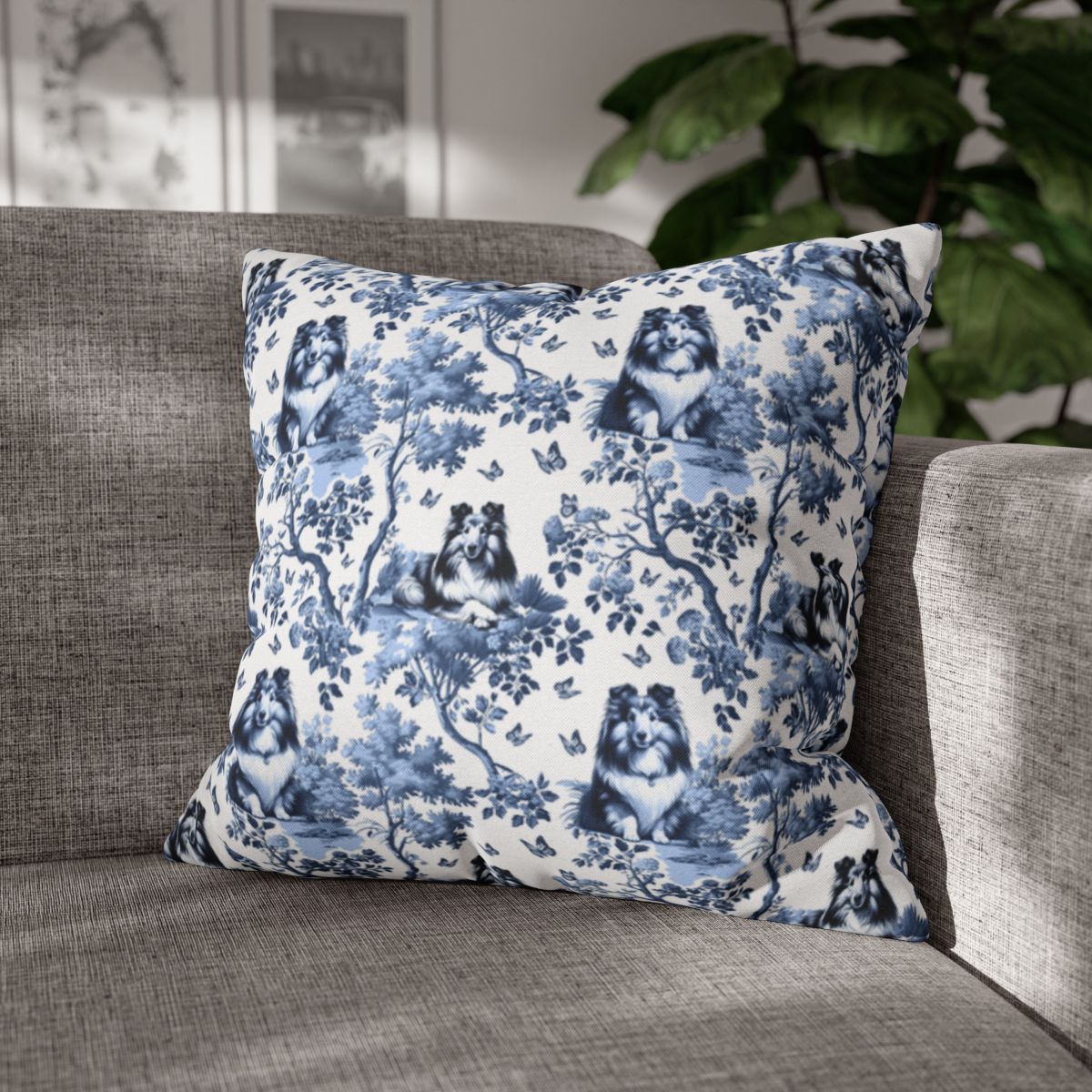 Shetland Sheepdog Pillow Cover - Toile