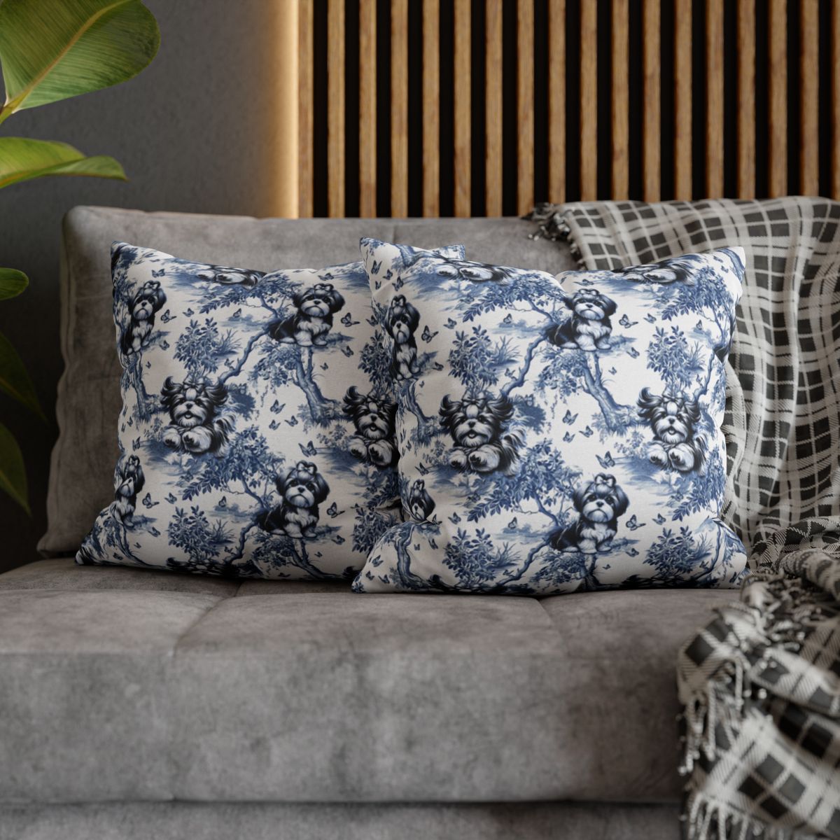 Shih Tzu Pillow Cover - Toile