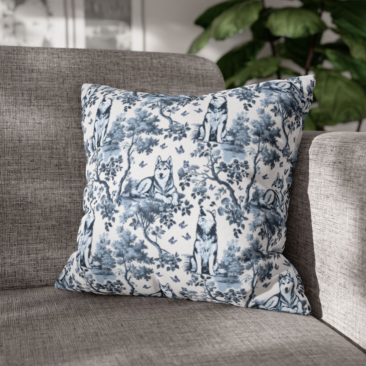 Husky Dog Pillow Cover - Toile