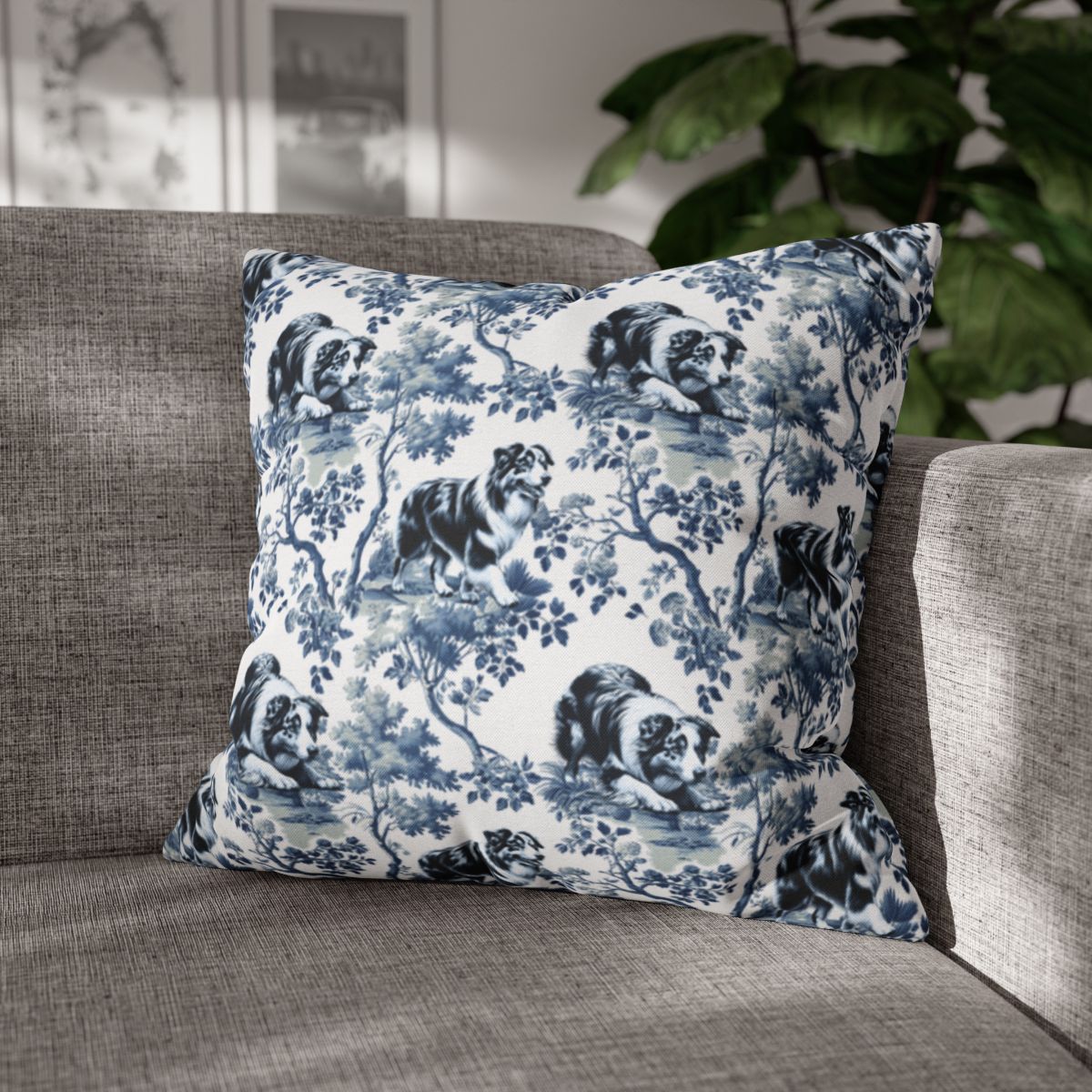 Australian Shepherd Pillow Cover - Toile