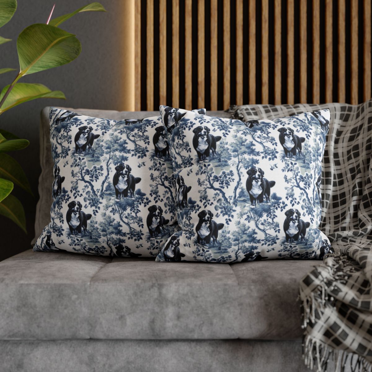 Bernese Mountain Dog Pillow Cover - Toile