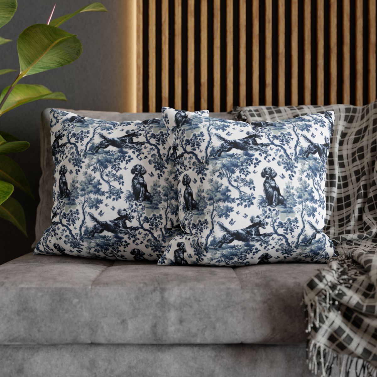 Irish Setter Toile Pillow Cover - Toile
