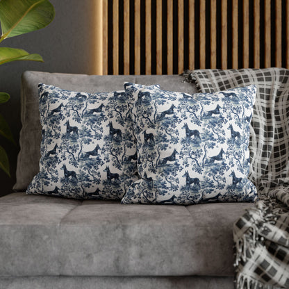 Manchester Terrier Pillow Cover - Toile Pattern