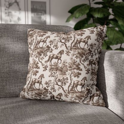 Horse · Garden Toile Pillow Cover