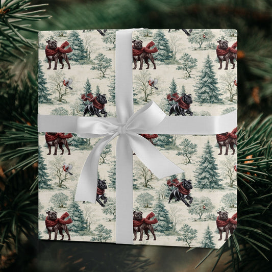 American Staffordshire Terrier Christmas wrapping paper