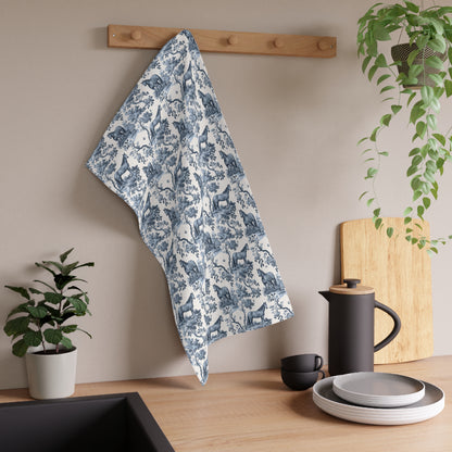 Quarter Horse Cotton Tea Towels - Toile Pattern