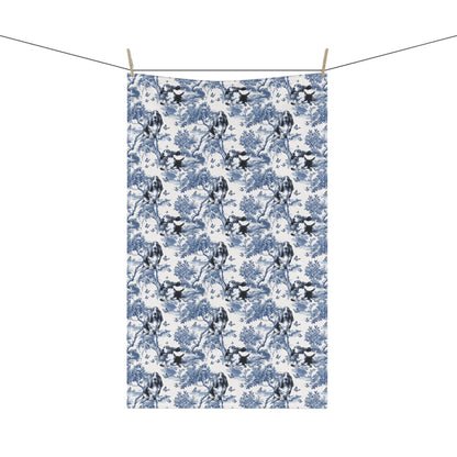 Basset Hound Cotton Tea Towels -Toile Pattern