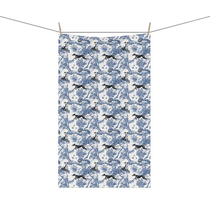 Greyhound Cotton Tea Towels - Toile Pattern