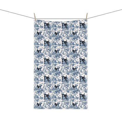 Airedale Terrier Cotton Tea Towels -Toile Pattern