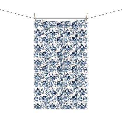 Borzoi Cotton Tea Towels - Toile Pattern