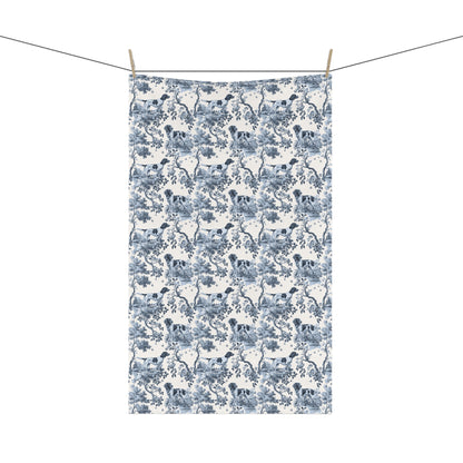 Munsterlander (Small) Cotton Tea Towels - Toile Pattern
