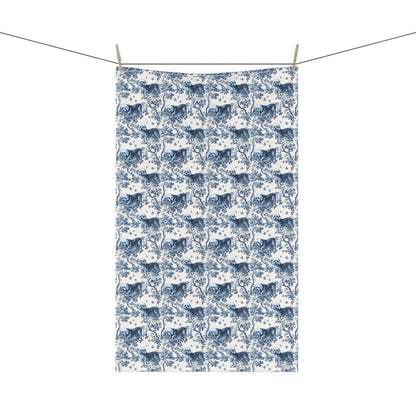 Dandie Dinmont Cotton Tea Towels - Toile Pattern