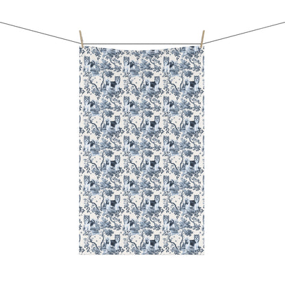 Biewer Terrier Cotton Tea Towels - Toile Pattern