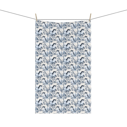 Japanese Chin Cotton Tea Towels - Toile Pattern