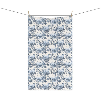 Clumber Spaniel Cotton Tea Towels - Toile Pattern