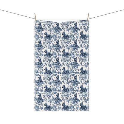 Scottish Terrier Cotton Tea Towels -Toile Pattern