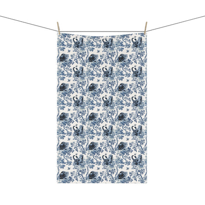 Scottish Fold Cat Cotton Tea Towels - Toile Pattern