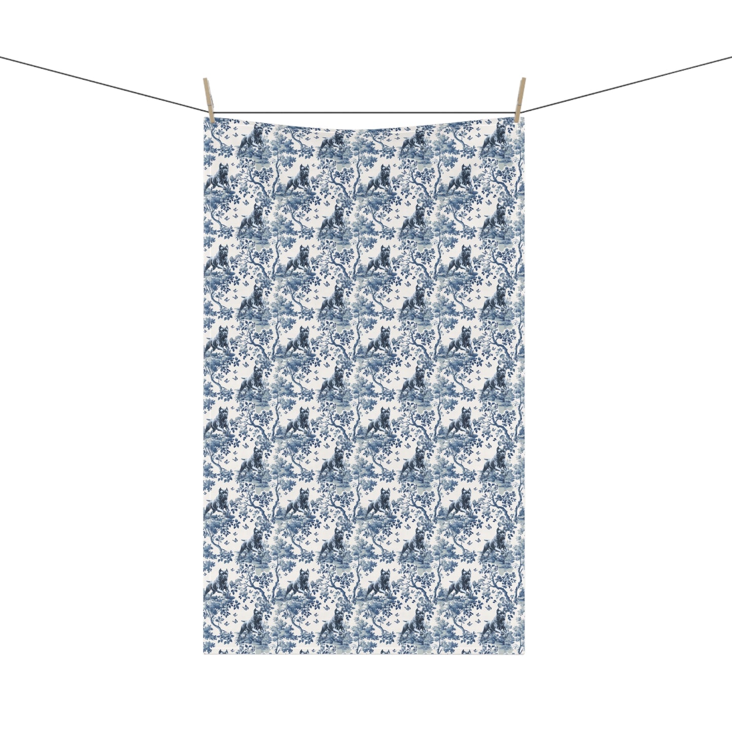 Cane Corso Cotton Tea Towels - Toile Pattern