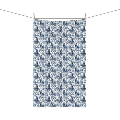 Cairn Terrier Garden Toile tea towel
