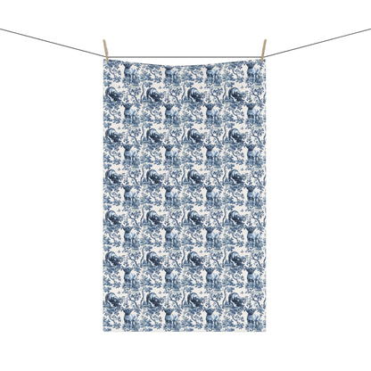 Bullmastiff Cotton Tea Towels - Toile Pattern