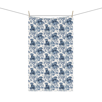 Morkie Cotton Tea Towels - Toile Pattern