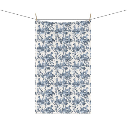 Irish Terrier Cotton Tea Towels -Toile Pattern