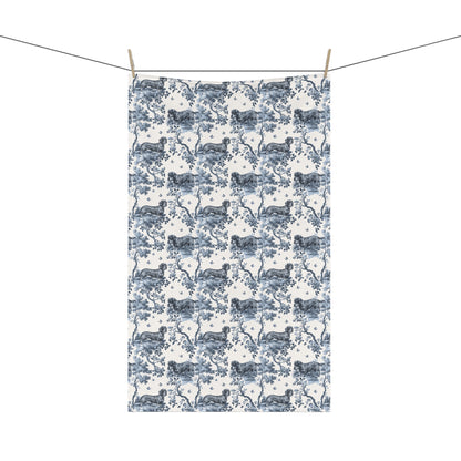 Wirehaired Dachshund Cotton Tea Towels - Toile Pattern