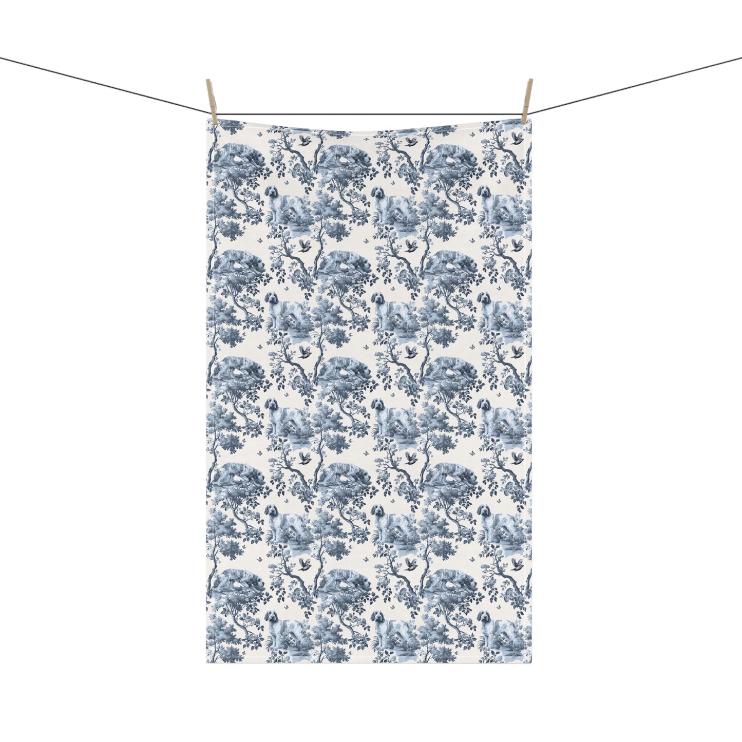 Spinone Italiano Cotton Tea Towels -Toile Pattern