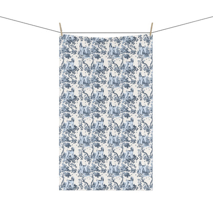 Afghan Hound Cotton Tea Towels -Toile Pattern