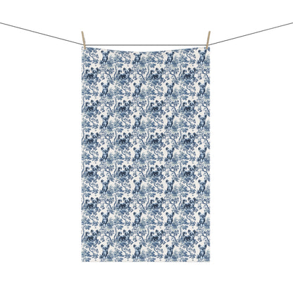 Chinese Crested Cotton Tea Towels - Toile Pattern