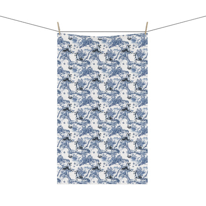 Whippet Cotton Tea Towels - Toile Pattern
